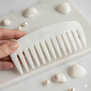 a customizable white marble comb