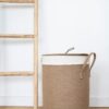 jute laundry basket for a clutter free home