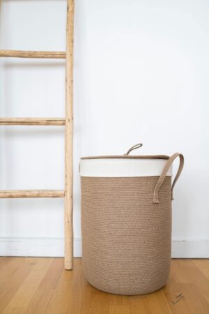 jute laundry basket for a clutter free home